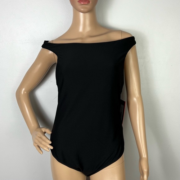 NEW ALIX NYC BLACK OFF-THE-SHOULDER BODYSUIT - Picture 2 of 10